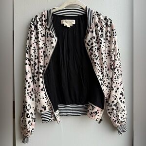 Saltwater Luxe Pink Black & White Bomber Jacket | Lightweight Casual Layer